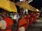 සර්ව රාත්‍රික පිරිත් සජ්ඣායනය හා සංඝගත දක්ෂිණාව
